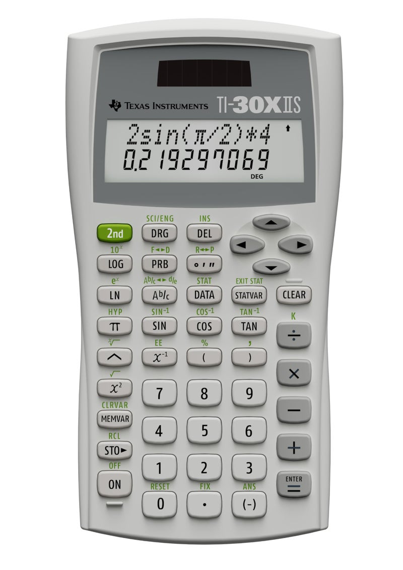 Texas Instruments TI-30XIIS Scientific Calculator, White - Image 1